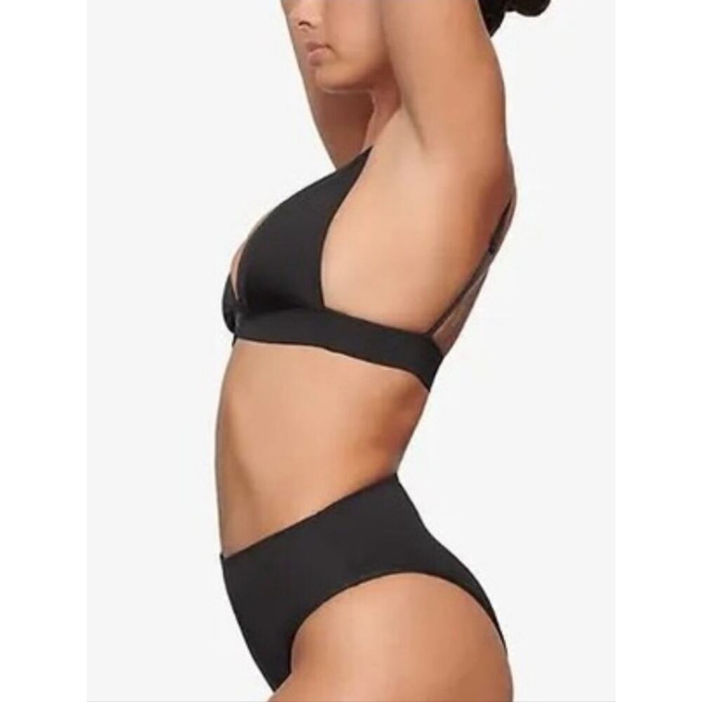 NWT SKIMS Recycled Swim Black Bikini Set Sz Lg - Picture 3 of 16